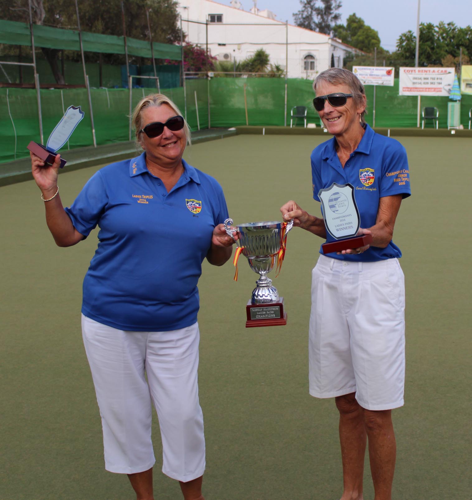 Ladies pairs winners