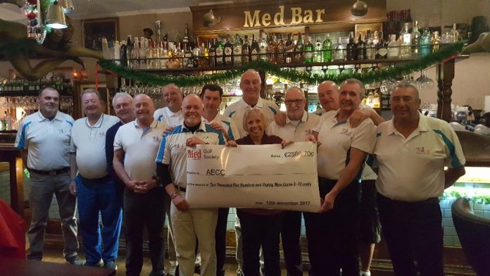 aecc Members of our society who helped raise money for the AECC on behalf of our late member, Ivie Davies