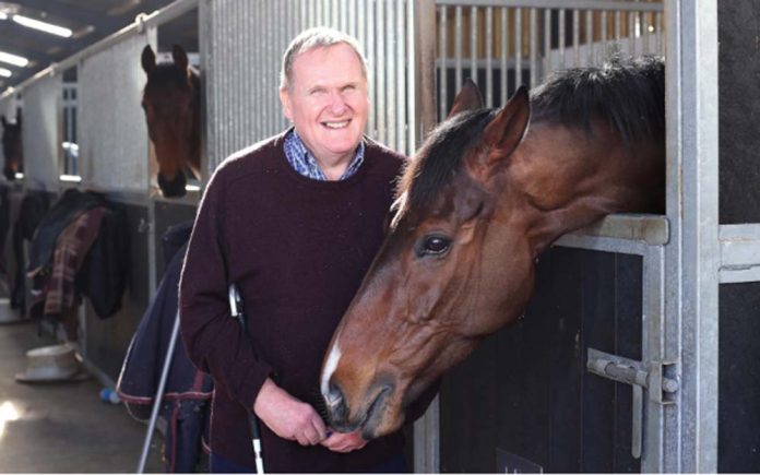 Andrew Gemmell with his horse Paisley Park