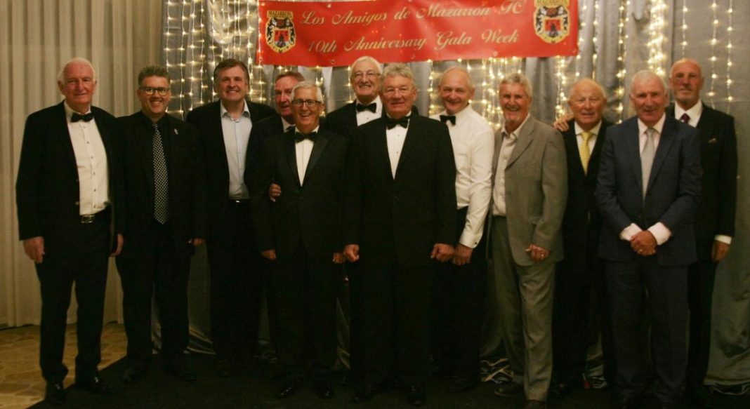 The Football Celebrities with Gary Marshall, Los Amigos President Alan Lyle and event organiser Dave Capper