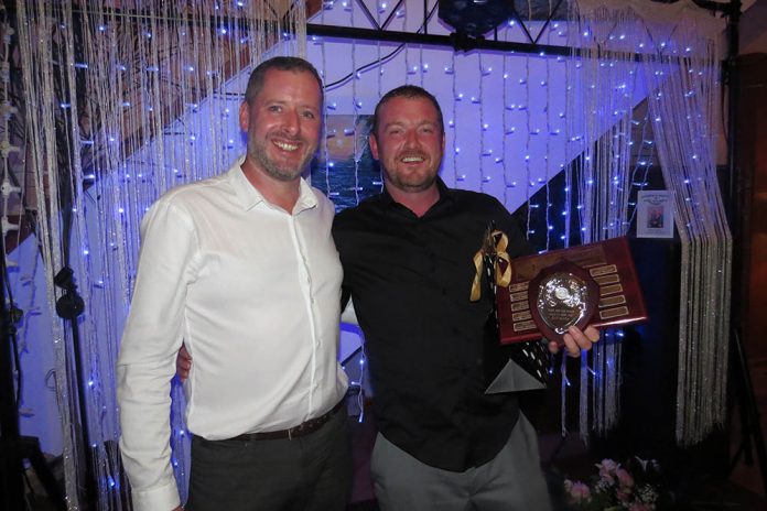 President Rory Lee with Order of Merit Winner Joey McAvoy.