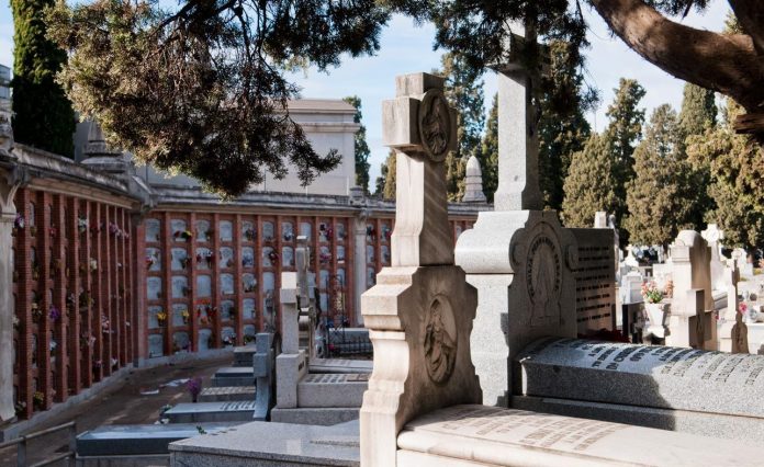 A memorial is at the cemetery of La Almudena,