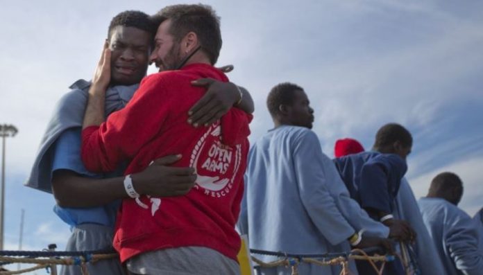 The relief of one immigrant following his rescue