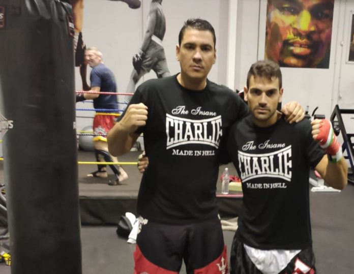 Santiago Silva Lopez (left) with Juan at Quesada Fitness Gym.