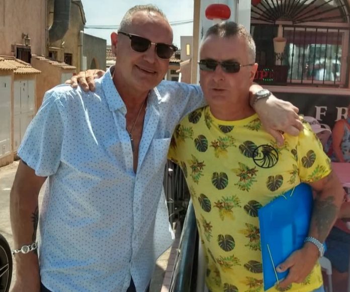 Paul Gascoigne and Russell Moore in Quesada.