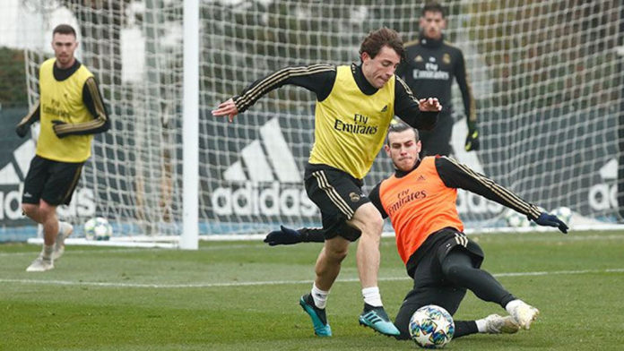 Bale trains with the Real Madrid ahead of Club Brugge clash