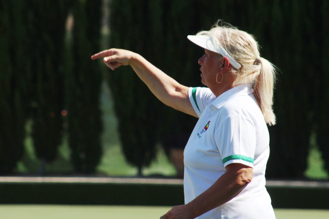 Ann Marie Robertson in action in the Ladies singles final