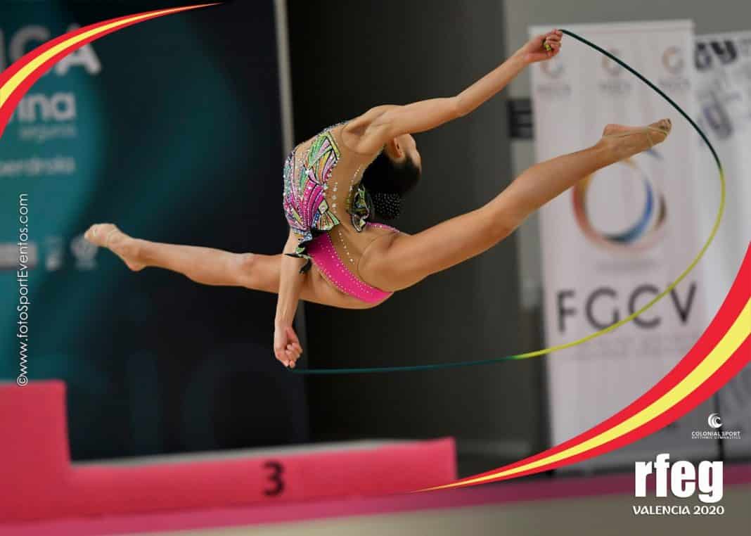 Gymnast Lucía Leshan Cañas Mendo won the silver medal