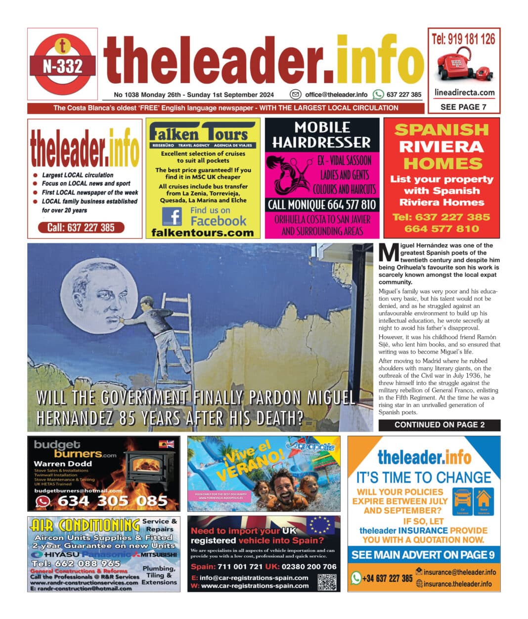 The Leader Newspaper 26 August 2024 – Edition 1038