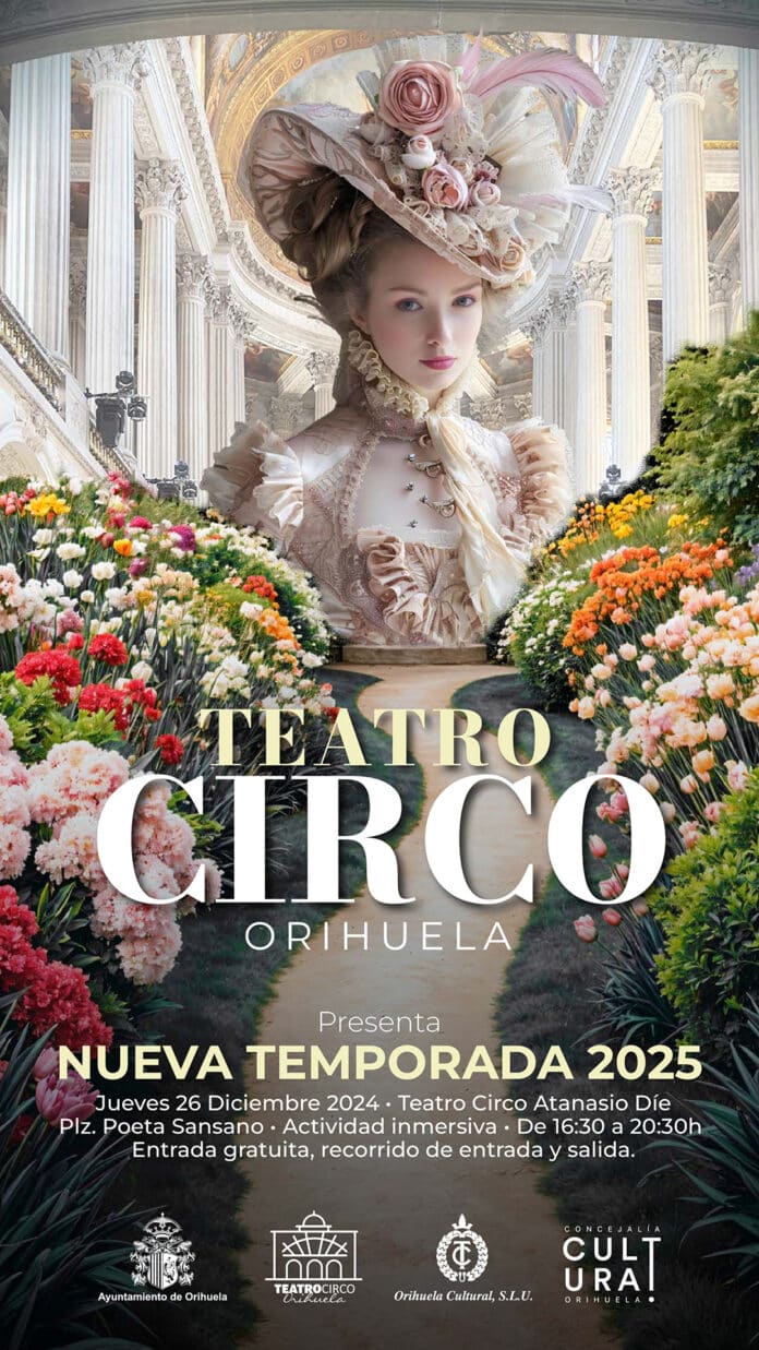 The Orihuela Department of Culture and Orihuela Cultural invite the public to the official launch of the 2025 season at Teatro Circo.