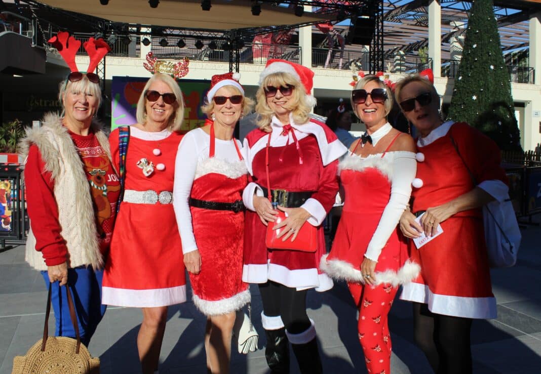 Maria and the Pink Ladies and Panthers AACC Cancer charity annual 5k Santa Walk started and finished at Zenia Boulevard shopping centre on Sunday morning.