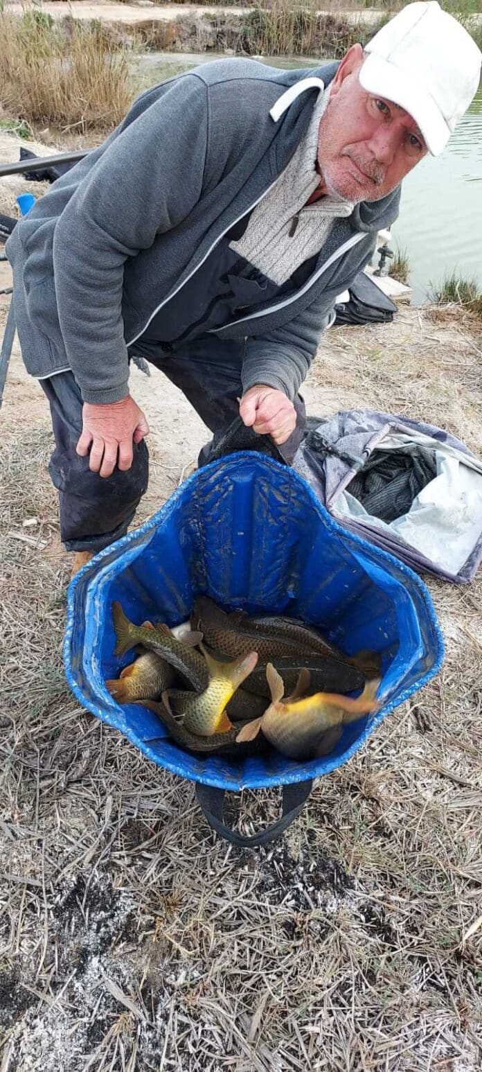 The picture is of the winner, Tony Felstead, and his catch.