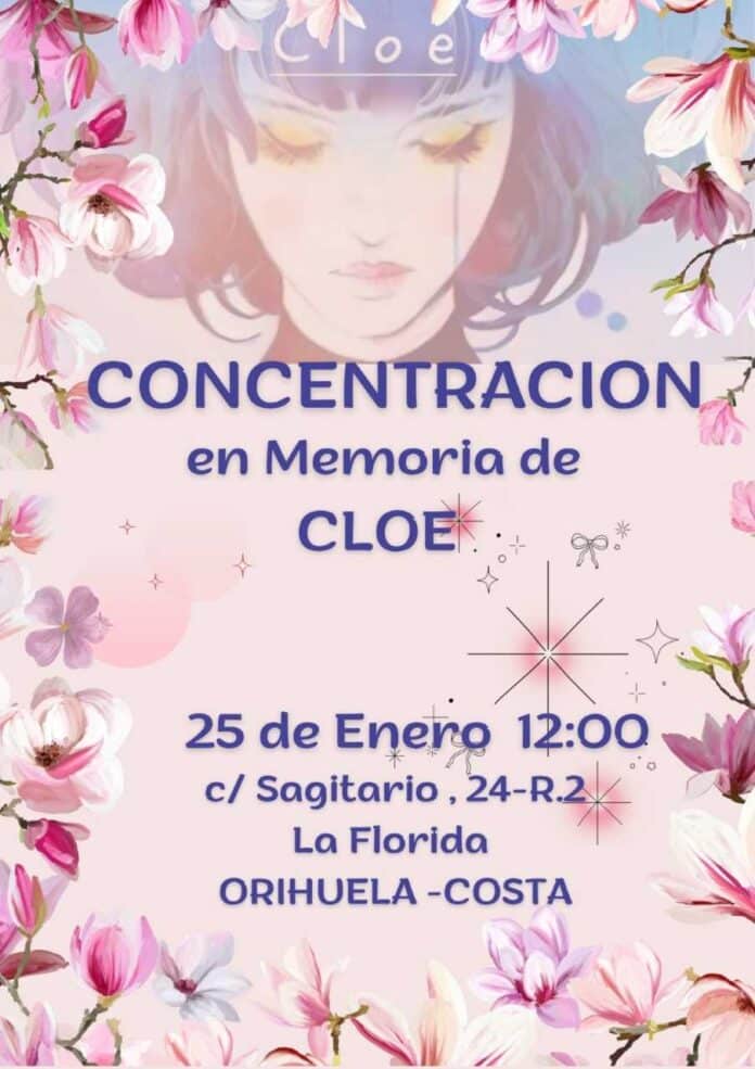 On November 25th, the World Day Against Gender Violence, Orihuela Costa was faced with the news of the murder of Cloe, a young girl of only 15 years old who had just been stabbed to death by her 17-year-old ex-partner.