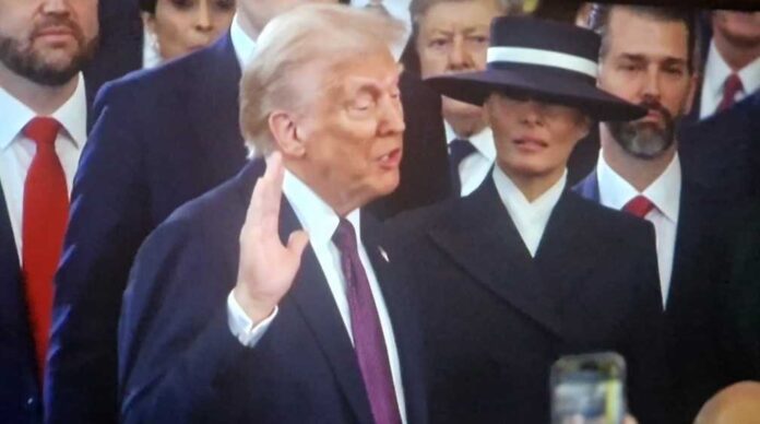 Donald John Trump was inaugurated as the 47th President of the United States today, Monday, at noon local time (17:00 GMT) in Washington, DC,