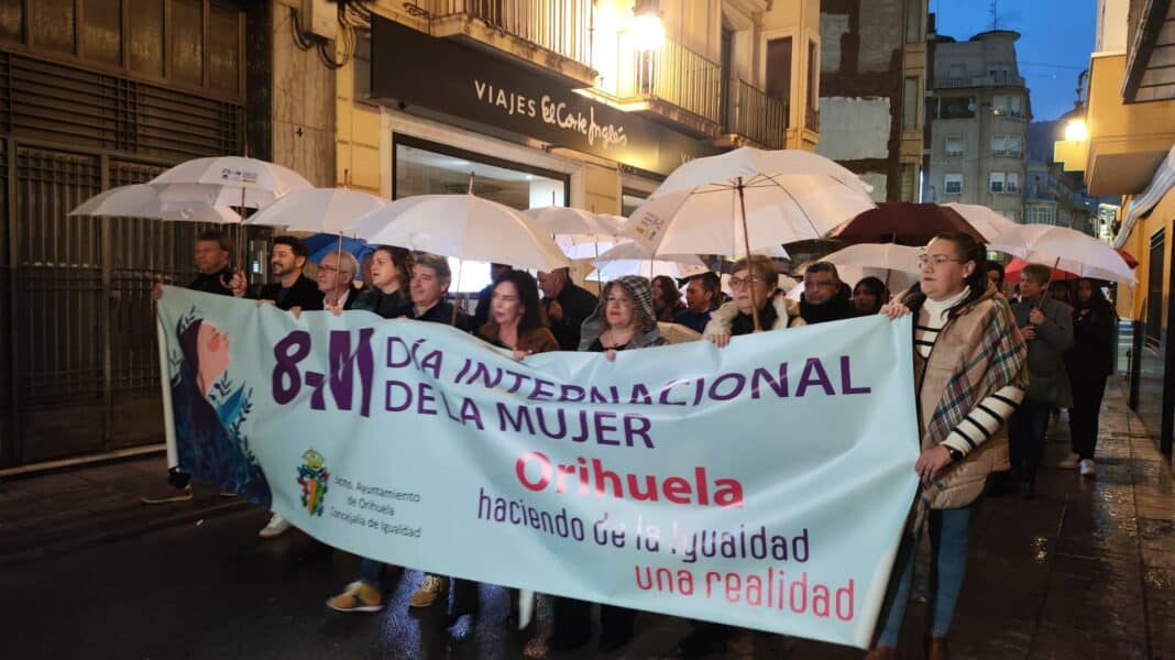 On Saturday, a large crowd gathered in Orihuela to mark International Women's Day,