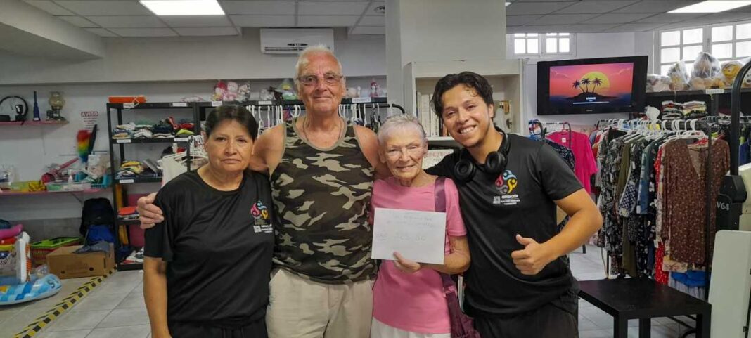 Fundraisers David and Lorraine Whitney were only too pleased to hand over the money to the charity who, as always, were full of gratitude.