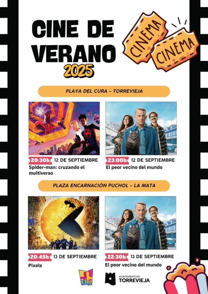 As part of the city’s cultural and youth program, Torrevieja City Council is hosting a free open-air cinema event designed for families, young people, and older residents to enjoy together.