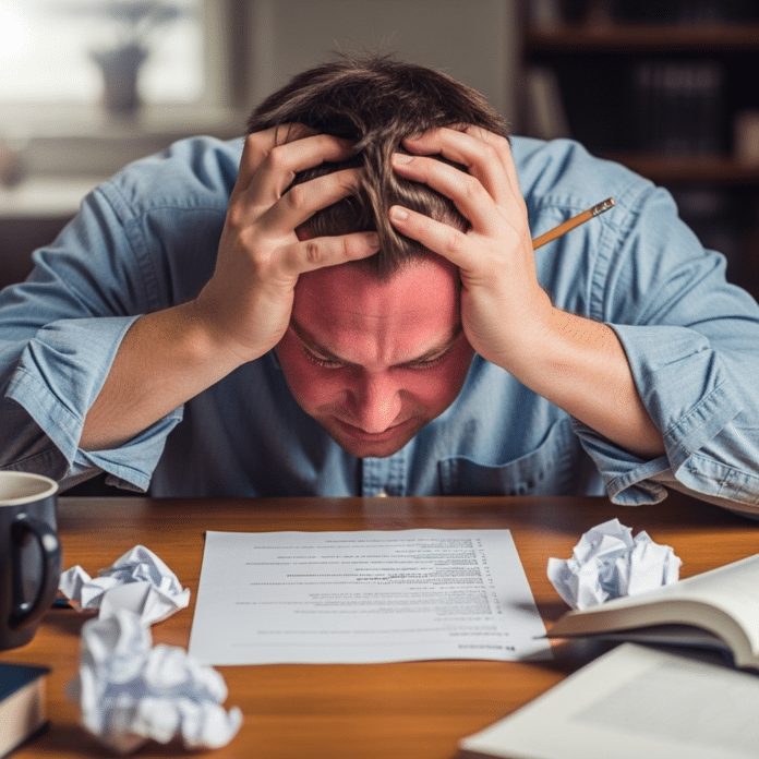 nasz człowiek jęknął, gdy zdał sobie sprawę, że został naprawdę oszukany, i zrobił się czerwony