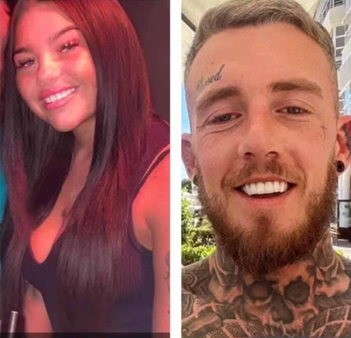 Maddison V met Jonny Smyth, 26, die eerder dit jaar werd uitgeleverd aan Spanje nadat hij op 25 maart in Braga, Portugal, was gearresteerd. Credit Facebook
