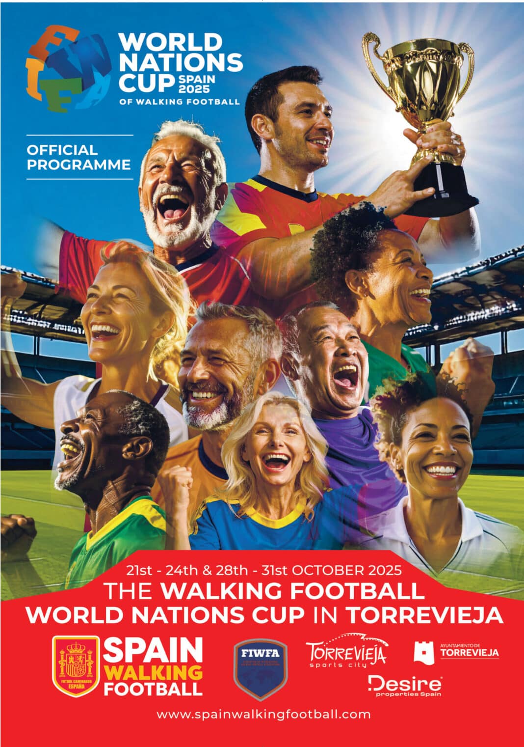 The World Nations Cup of Walking Football, Torrevieja 21 to 31 October 2025