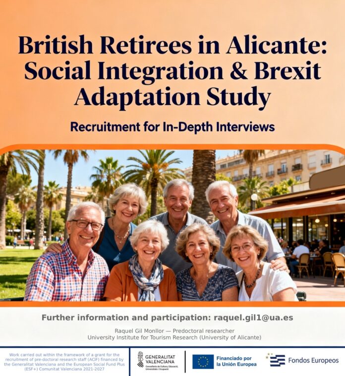 Raquel Gil Monllor, forsker ved Universitetet i Alicante, gjennomfører en studie om erfaringene til britiske pensjonister som bor i Orihuela Costa.