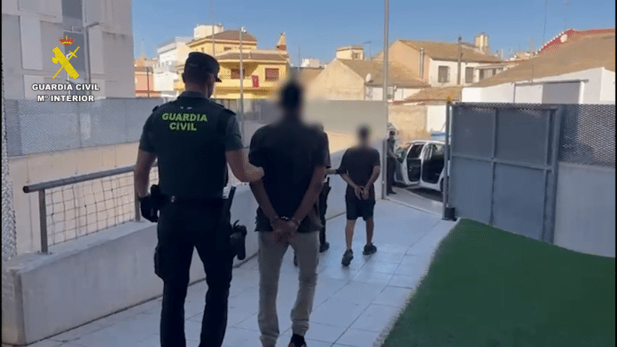 The incident occurred in the town center of Almoradí, where the 38-year-old suspect allegedly stabbed the victim multiple times, shocking witnesses with the ferocity of the attack.