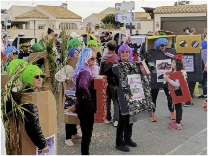 Participants at the start of the Orihuela Costa Carnival Parade