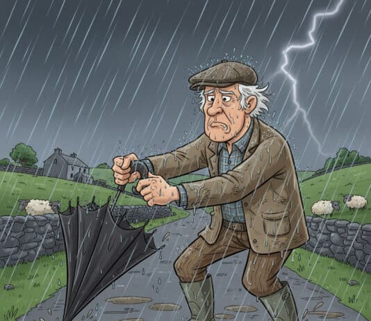 When an umbrella is more of a curse than a convenience… At one time the umbrella was regarded as a luxury item and generally reserved for royalty and as far as this writer is concerned, royalty should have kept them.