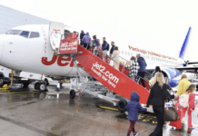 Stairway to Nowhere: Jet2 Passengers Left Behind as they Watch Their Plane Take Off The group believed they were waiting either for doors to open leading directly to the aircraft or for a bus to transport them to the plane. Instead, the aircraft departed without them.