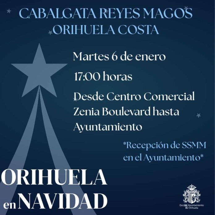 Rada Miasta Orihuela potwierdziła, że ​​tradycyjne Parady Trzech Króli (Cabalgata de Reyes Magos) odbędą się we wtorek 6 stycznia