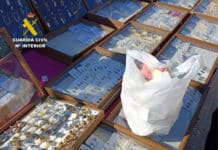 Polizei beschlagnahmt gefälschten Schmuck im Wert von 116 Euro bei Costa Market Gegen den Standbetreiber wird nun wegen des Verdachts der Sachbeschädigung ermittelt, einem schweren Vergehen nach spanischem Recht. Die Akten wurden angelegt und werden an die Justizbehörden weitergeleitet.