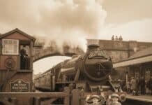 All Aboard the Great British Rewind It takes me back to when I was a boy and loved to go with mates to play in the marshalling yard (while there was no shunting of course) going onto the railway bridge as the magnificent steam engine powered its way underneath and hang onto the level crossing gates as the man in the signal box wound the gates open or closed. Those were the days!