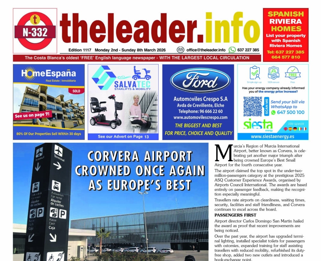 Єдине видання, яке вам потрібне для отримання останніх англомовних новин, спортивних подій та подій з Торрев'єхи, Оріуела-Кости, Пілар-де-ла-Орадада, Мар-Менор, Кесади, Гуардамара та Ла-Марини.