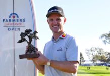 IN THE BUNKER WITH MICK THE GRIP / MARCH 2026 JUSTIN ROSE TOOK HOME $1.3 million and a little tree from the Farmers Insurance Open at Torrey Pines last month. Over four rounds he delivered a masterclass in control and consistency, the first winner to hold the outright lead after every round since Tommy Bolt in 1955.