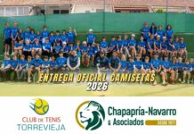 Sponsor Boost as Torrevieja Tennis Club Unveils 2026 Shirts The event took place at the club’s facilities and was supported by the club’s official sponsor for the 2026 season, Chapapría Navarro y Asociados, a law firm that has backed the club for several years