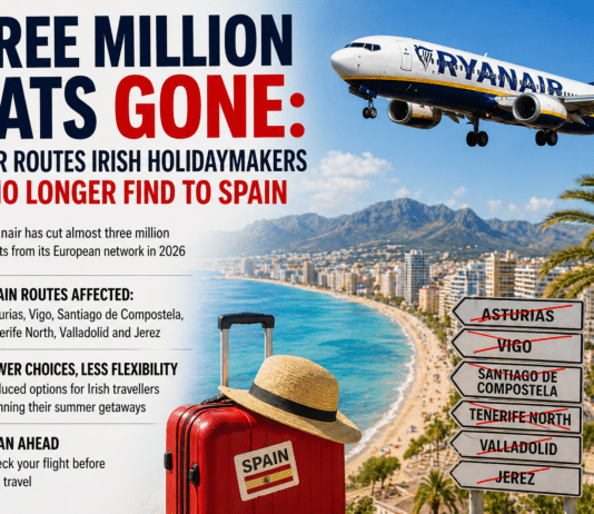 Three Million Seats Gone: Ryanair Cuts Hit Spain Routes for Irish Holidaymakers The budget airline has scaled back operations across Ireland and key Spanish destinations, leaving holidaymakers with reduced choice and potentially higher fares on some of the most popular sun routes.
