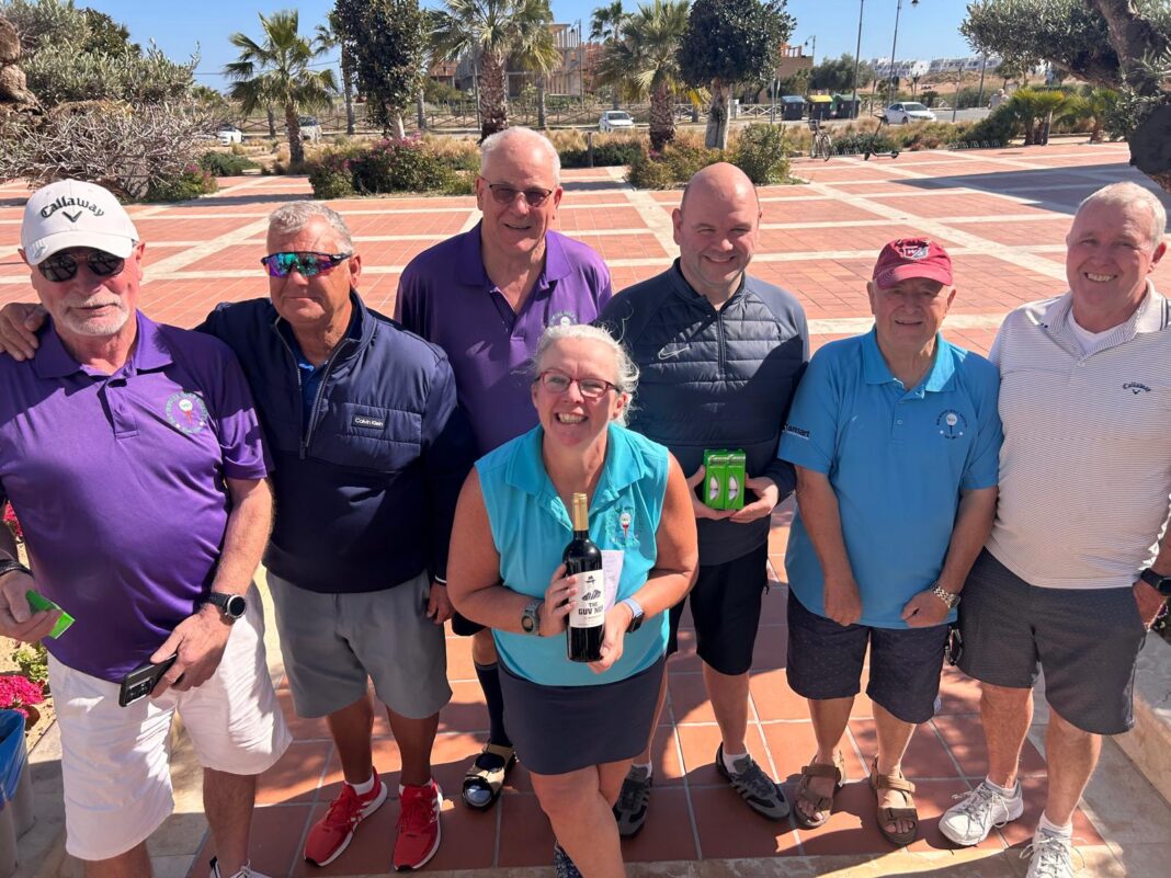 If we hadn’t known better we would have thought the wind was an April Fool’s joke. Honestly, standing on that 1st tee in the blazing sunshine with the wind whipping around our what-nots!