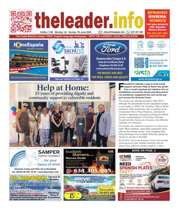 The only publication you need for the latest English-language news, sport and events from across Torrevieja, Orihuela Costa, Pilar de la Horadada, Mar Menor, Quesada, Guardamar and La Marina.