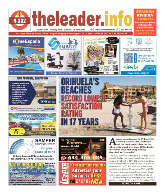 La seule publication dont vous avez besoin pour les dernières nouvelles, les actualités sportives et les événements en anglais de Torrevieja, Orihuela Costa, Pilar de la Horadada, Mar Menor, Quesada, Guardamar et La Marina.