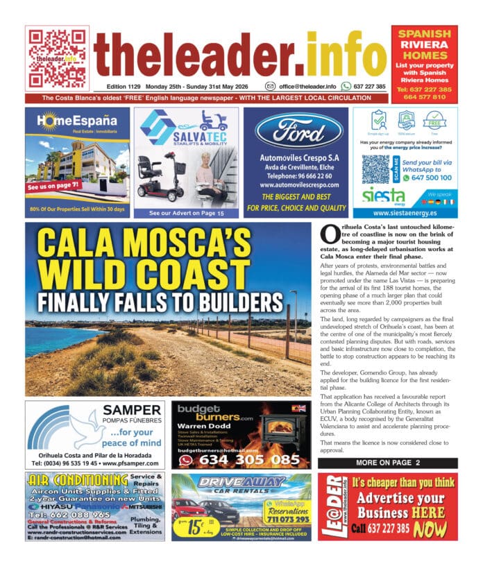 The only publication you need for the latest English-language news, sport and events from across Torrevieja, Orihuela Costa, Pilar de la Horadada, Mar Menor, Quesada, Guardamar and La Marina.