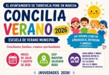 Torrevieja Launches Free “Concilia Verano 2026” Summer Childcare Programme The registration period is open from Monday, 11 May, until 8 June, with the programme taking place at CEIP Maestro Salvador Ruso during July and August.