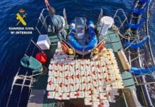 Fuel Boat Busted in Dramatic Guardia Civil Chase off the Murcia coast close to Portman The Guardia Civil has intercepted a suspected sea-going fuel supply boat off the Murcia coast in a dramatic operation targeting so-called petaqueo — the illegal refuelling of migrant “taxi boats” and narco launches at sea.
