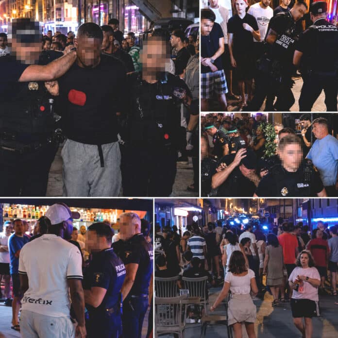 Three Torrevieja Local Police officers were injured during a violent confrontation with a group of illegal street vendors on the town’s seafront promenade.