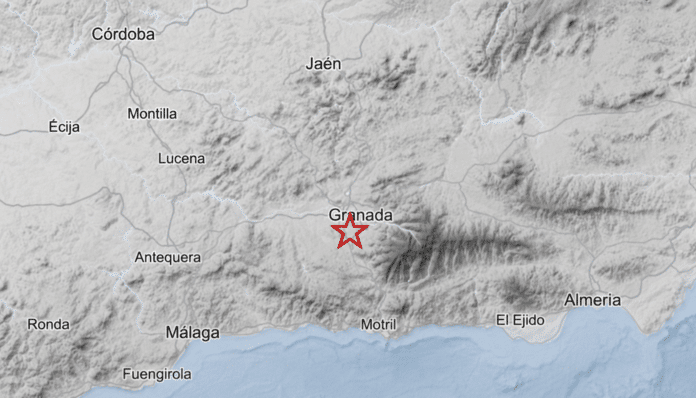 Granada has been shaken by another powerful earthquake, sending frightened residents rushing from buildings just four days after an even stronger tremor struck the province.