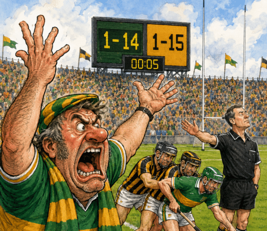 ‘Letting the game flow …’ The ‘Great Hurling Man’ featured heavily all during the current championship; in the pubs, on the stands and on the Sunday Game.