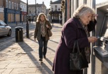 A Deathly Fear Feeling a little nervous, Irene drove onto the High Street, looking for a cash machine. She needed money to pay the plumber they had recently used, as he would not accept a card.