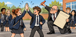 SPENCERS PÅSTÅELSER – Tony Mayes Rant En elev ved en skole i Essex fikk ettersittelse for å ha gitt en high-five til en venn!