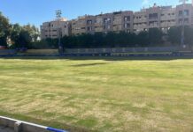 Los Arcos Pitch Reseeded as PSOE Challenges Stand Delays Orihuela’s Sports Department says seasonal reseeding at Los Arcos municipal football ground is nearing completion.